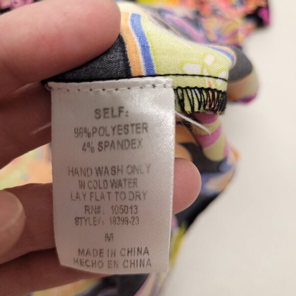 Savanna Jane Short Sleeve V Neck Embroidered Floral Print Top Multicolor - Picture 8 of 8